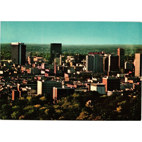 Vintage Birmingham Alabama View from Red Mountain Postcard - Picture 1 of 2